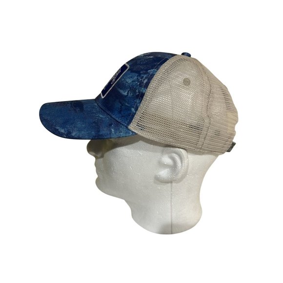 Memphis Tigers Colosseum Blue Mesh Fishing Real Tree Trucker Patch SnapBack Hat - Picture 4 of 10